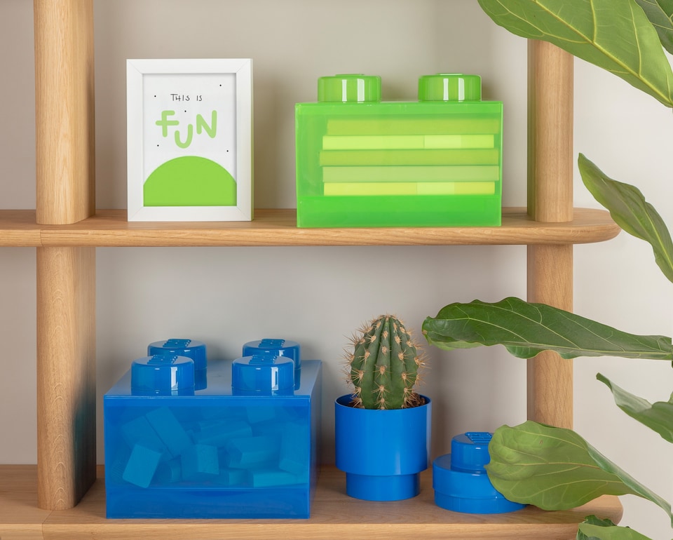 image 1 of LEGO Storage Brick 4 Stud- Glitter Light Blue