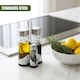 image 8 of GEEZY 4 Piece Glass Cruet Set and Condiment Dispenser With Stand 20.5cm