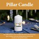 image 5 of Bolsius White Pillar Candle 13cm Decorative Unscented Home Decor Ambient Candle