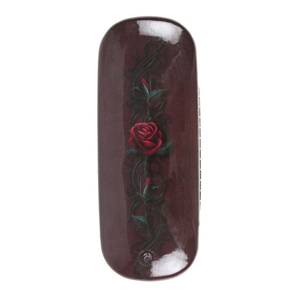 image 1 of Angel Rose Glasses Case by Anne Stokes Black