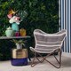 image 3 of Cefena Grey And White Butterfly Chair Multi