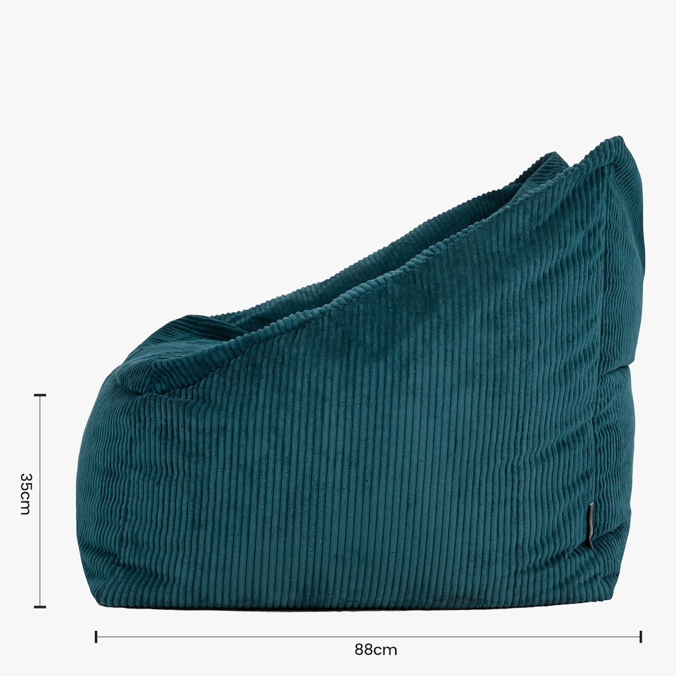 image 1 of Natalia Large Beanbag and Pouffe Set Corduroy Teal | Green | Teal | XL | 2