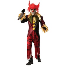 Bristol Novelty Unisex Adult Crazy Clown Costume - Red/Black - Standard One Size