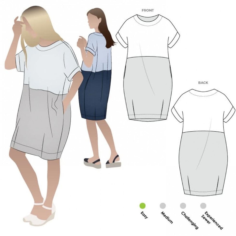 image 1 of Style Arc Eme Dress Paper Sewing Pattern – Women’s Dress, UK Sizes 10–22, Easy