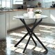 image 6 of Industrial Tempered Glass Round Coffee Table Black