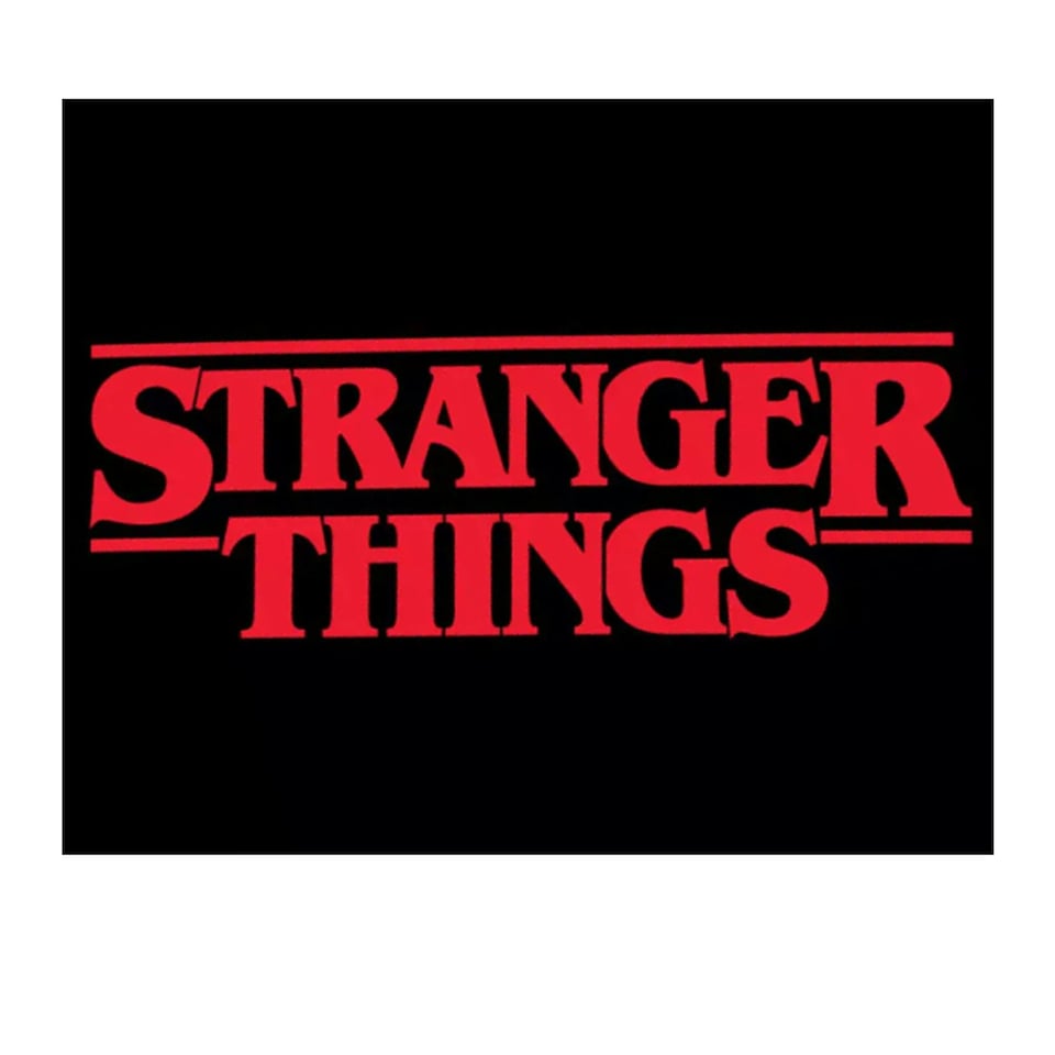 image 1 of Stranger Things Fleece Logo Blanket - Black/Red - 170cm x 130cm Black