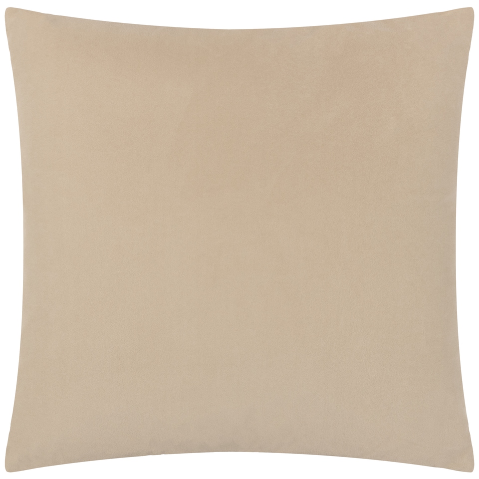 image 1 of Paoletti Savoy Stripe Velvet Cushion | Grey | Mink