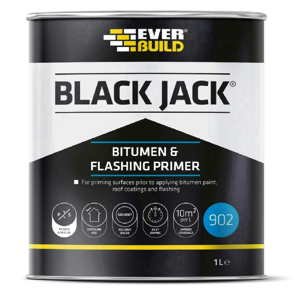 Black Jack 902 Bitumen & Flashing Primer 1 litre - EVB90201