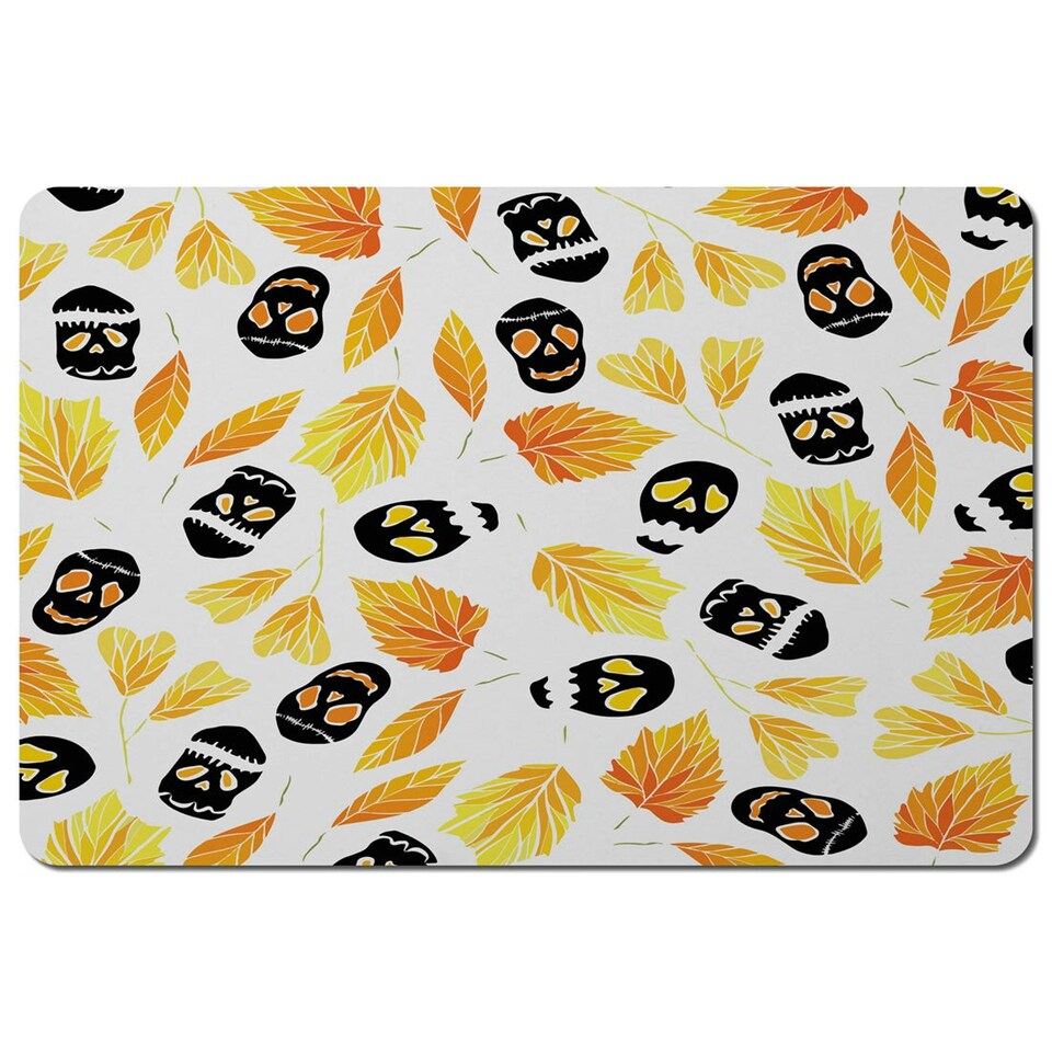 Autumn Leaves & Halloween Skulls (Placemat)