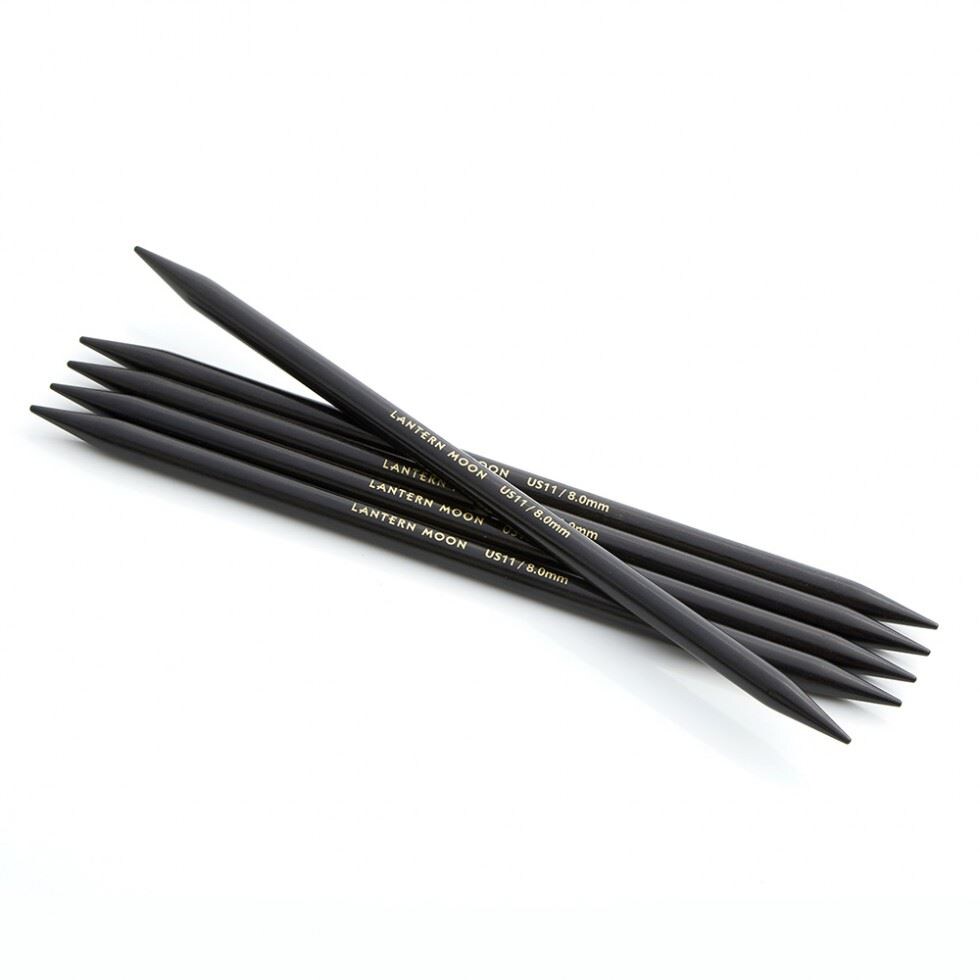 Lantern Moon Ebony Double Point Needles 4mm x 15cm for Knitting - per pack of 5