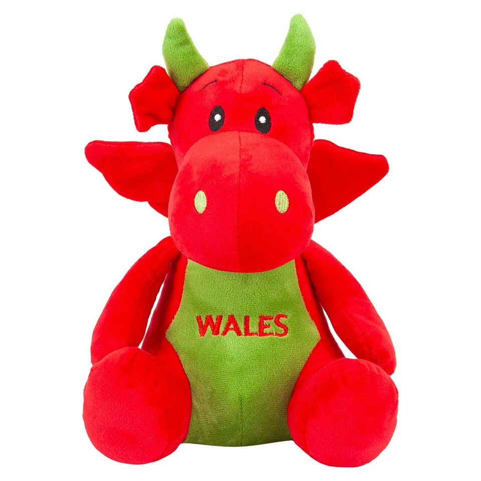 image 1 of Red Dragon Soft Toy Cute Plushie Huggable Cuddly Stuffed Toy Gift 27cm Red