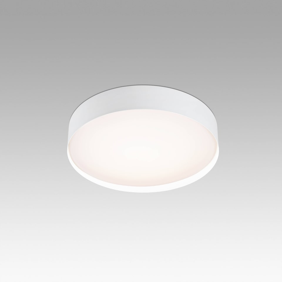 image 1 of Vuk LED Round Bathroom Flush Ceiling Light White IP44