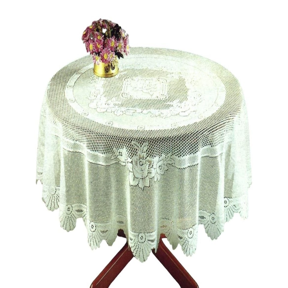 image 1 of Monica Tablecloth - White - 183x183cm