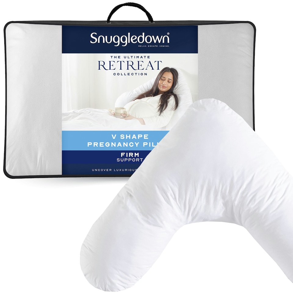 image 1 of Snuggledown V Shape Firm Support Pillow White | White | 1 Pack