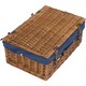 image 5 of 46cm Double Steamed Wicker Picnic Basket with Lining Grey | Grey | One Size