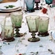 image 2 of La Rochere Bee Stemmed Wine Glass Olive Green 270ml