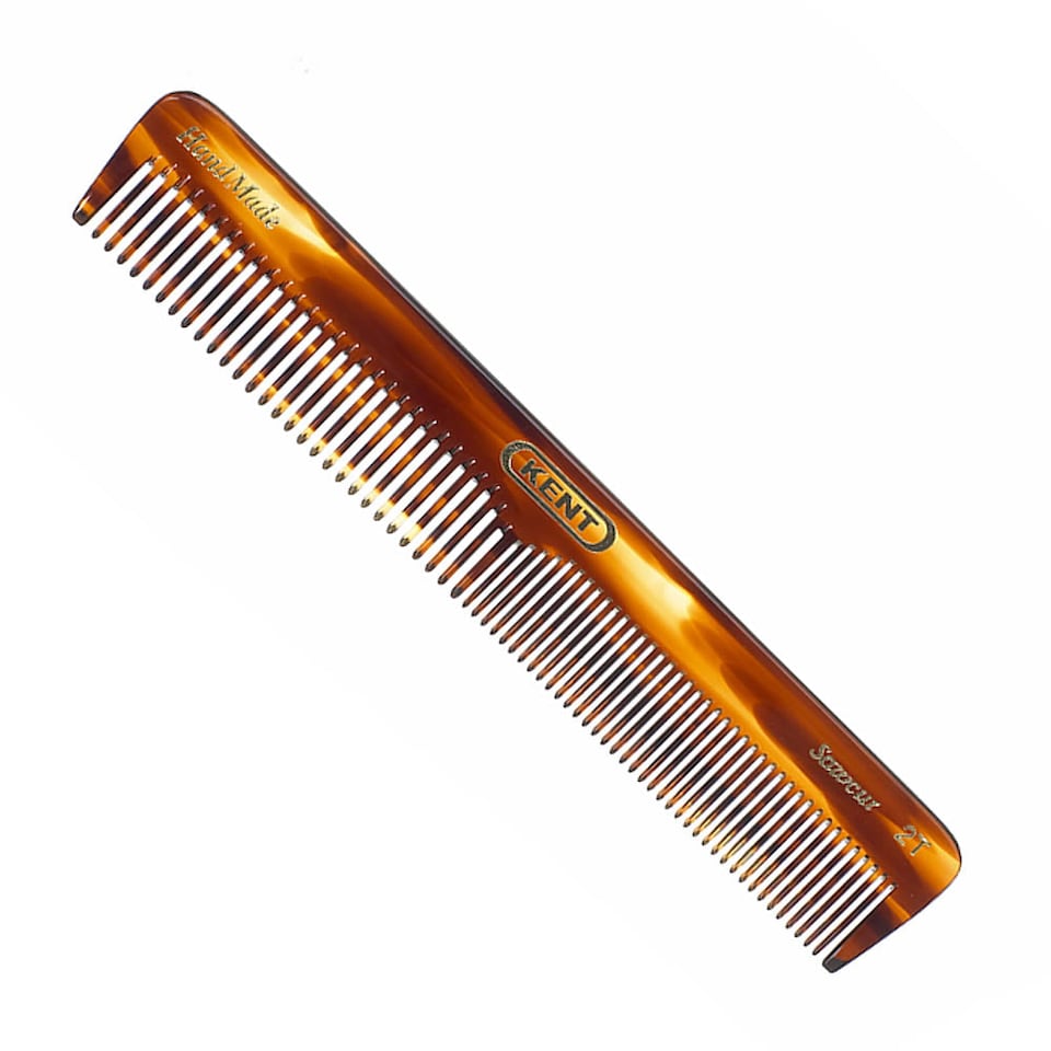 Kent Brushes Handmade 154mm Pocket Comb Thick/Fine Hair