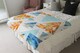 image 3 of Triangles With Maple Oak Leaves Marble Blanket | Multi