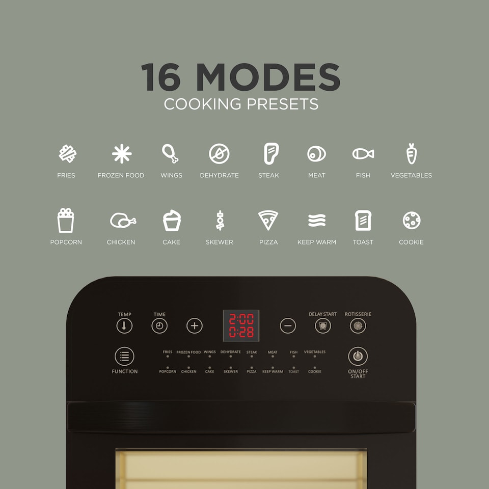 image 1 of DMD 12L Digital Air Fryer Oven with Rapid Air Circulation, 60 Minute Timer