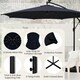 image 6 of COSTWAY 303 cm Patio Parasol Solar LED Cantilever Offset Umbrella Blue