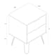 image 8 of Augusta 2 Drawer Bedside Table - Modern Industrial Style Nightstand for Bedrooms | White | White | One Size | 1