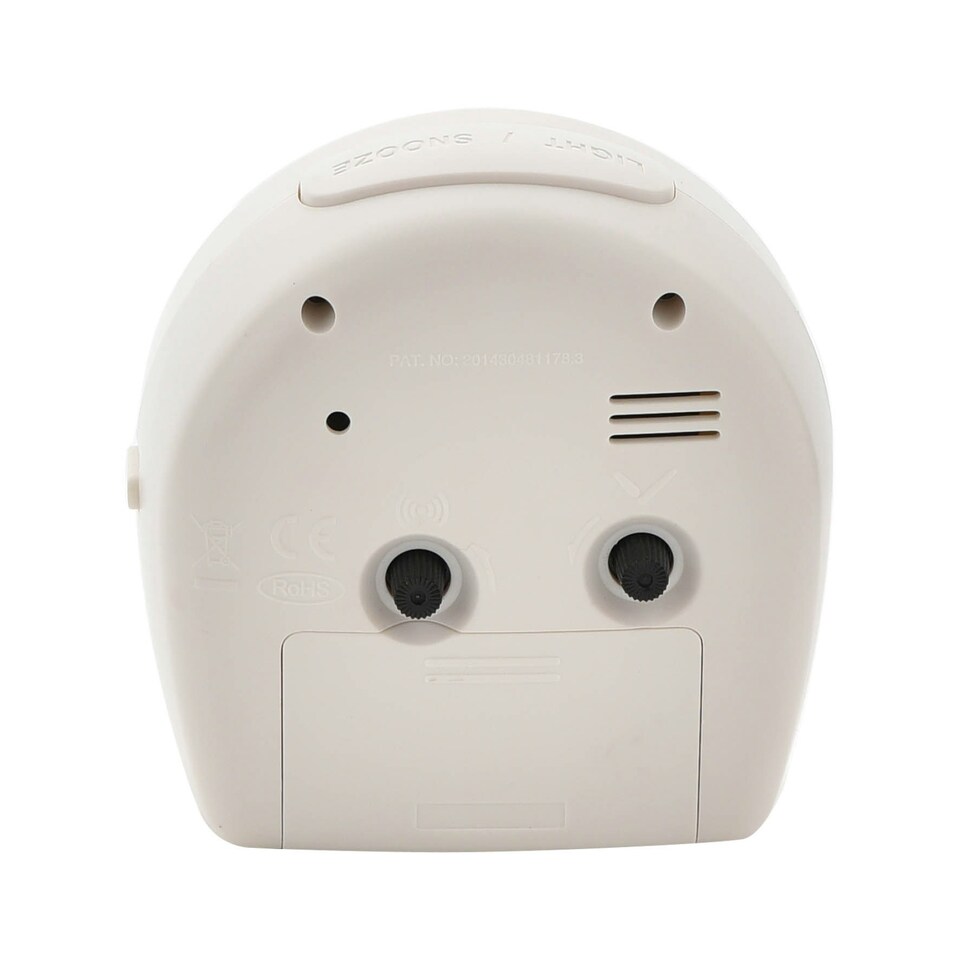 image 1 of Hometime Round Alarm Clock Light, Snooze, Sweep - White White