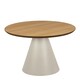 image 1 of Soli Low Round Coffee Table in Oak/Grey 65x43cm
