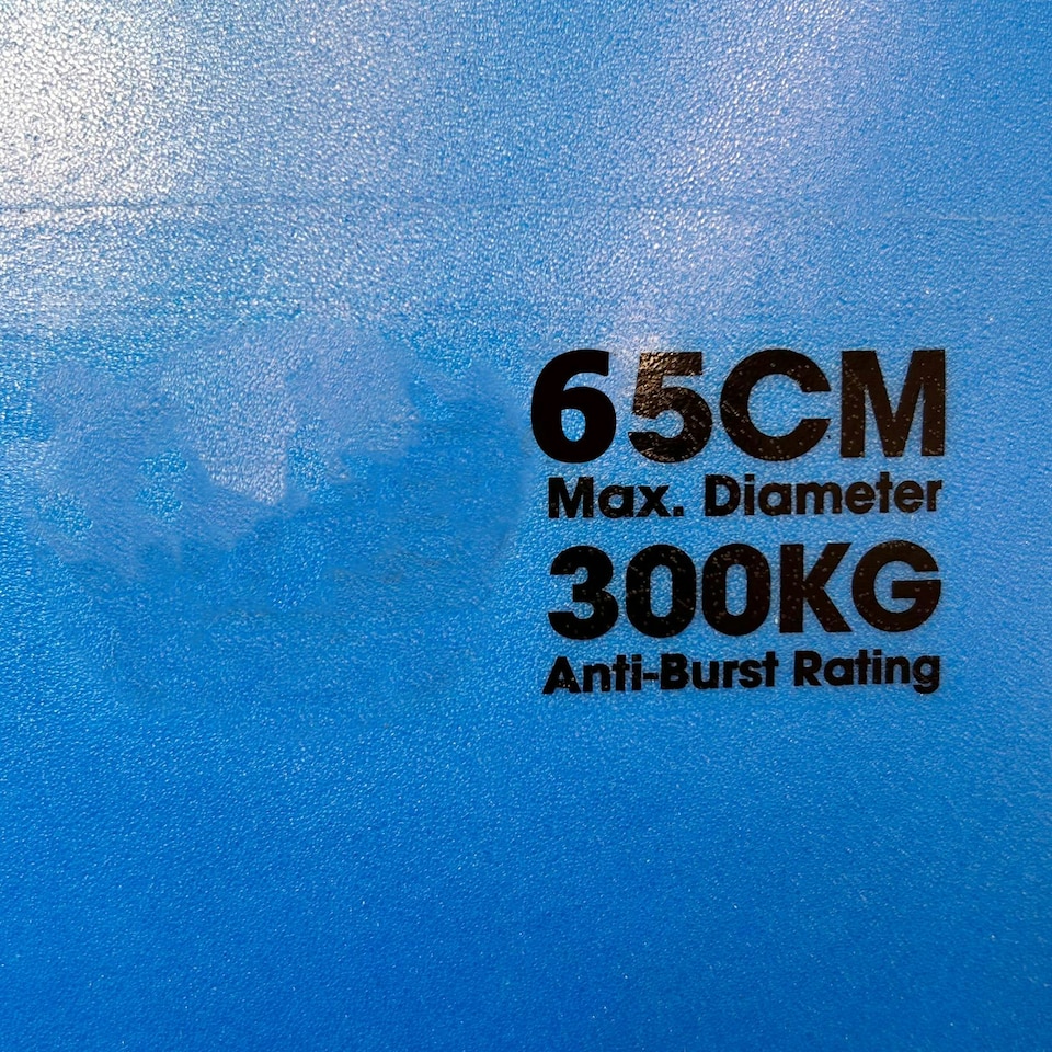 image 1 of Swiss Exercise Ball Anti Burst 300kg for Yoga, Fitness Pilates Core Workouts 65cm Blue