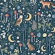 image 1 of Muriva Catherine Lansfield Enchanted Twilight Wallpaper - Navy - 10m x 0.5m Blue