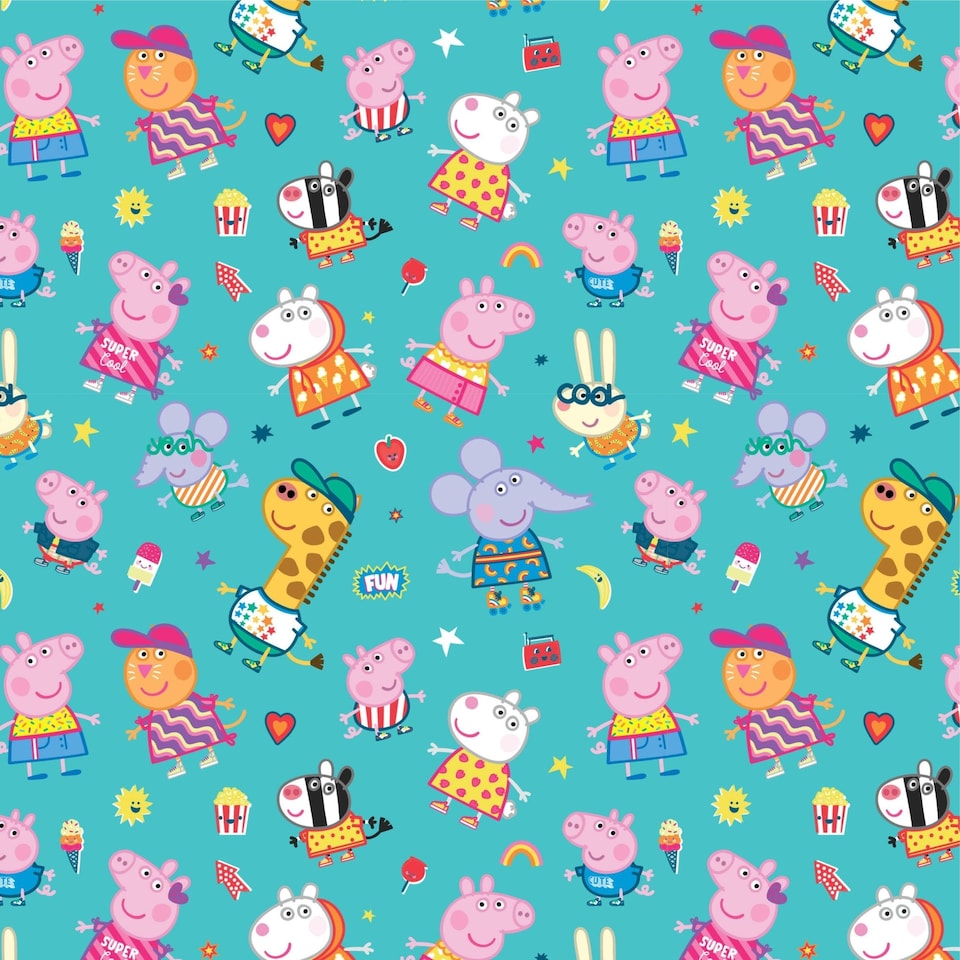 image 1 of Peppa Pig 2 Sheets & 2 Tags Gift Wrap