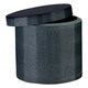image 3 of Interiors by Premier Dark Grey Marble Effect Cotton Jar, Cotton Bud Container With Lid, Travel Ear Bud Holder, Cotton Swab Holder