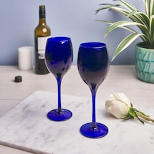 Blue Wine Glass( Set Of 2) Blue