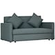 image 1 of HOMCOM 2 Seater Sofa Bed Convertible Bed Settee w/ 2 Cushions Storage Dark Grey