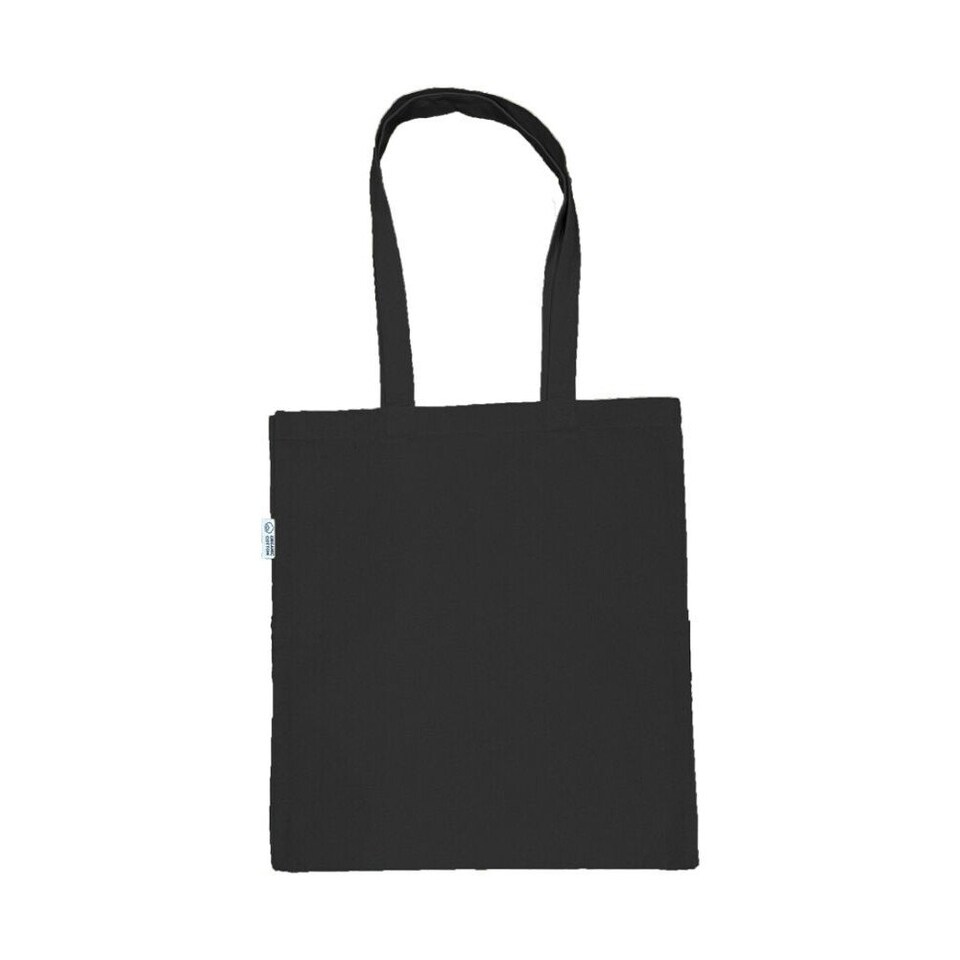 United Bag Store Organic Cotton Gusseted 295ml Shopper - Black - One Size