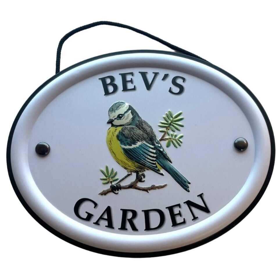 Decorative Bird Garden Sign - Bev