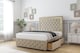 image 4 of Sloomy Sofia Gold Almond Coniston Divan Bed Base 4 Drawers With 26 Inch Strutted Headboard & 12 Inch Matching Footboard | Cream | Almond | Small Double | 1