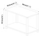 image 4 of Sandra 2 Tier Coffee Table Side Table With Shelf TV Stand Minimalist Style 83cm | Multi | White | 1