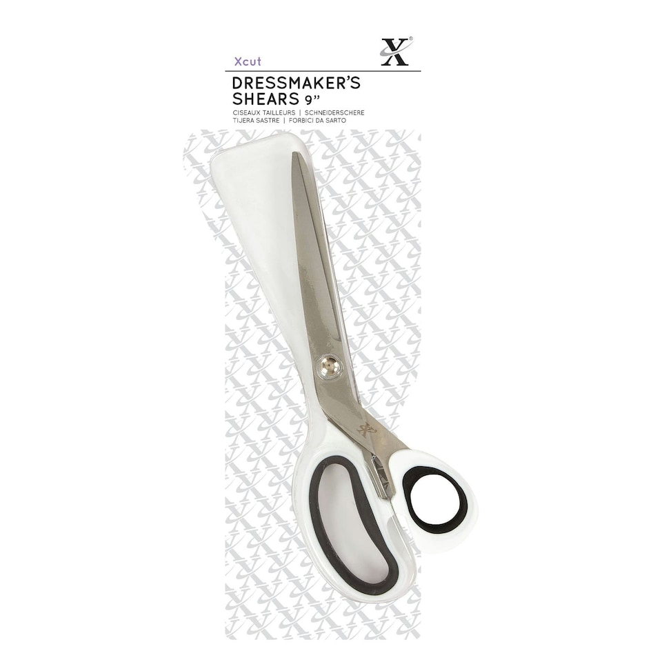 Xcut Dressmakers Shears, Black & White, 9"