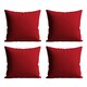 image 1 of Waterproof Outdoor Garden Cushion Covers Patio Cushion Cover Cases Square Pack Of 4 45cm X 45cm Red