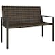image 9 of Outsunny Rattan Garden Bench Loveseat with Quick-Drying Padding 
