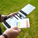 image 6 of Premium Ostrich Golf Scorecard Holder - Black / White