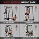 image 3 of SPORTNOW Multigym, Smith Machine Power Cage for Home Gym, Weight Lifting