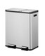 image 3 of EKO Ecocasa 50L Recycling Kitchen Bin 30+20 Litre, Pedal Rubbish Bin with Two Removable Inner Buckets, Soft Closure, Perfect for Kitchen & Home, Stainless Steel