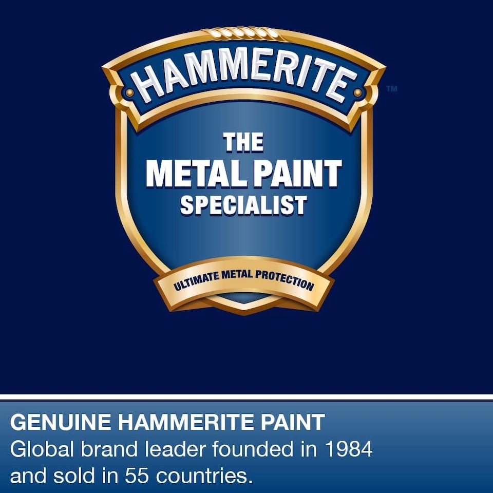 image 1 of Hammerite Smooth Cream 750ml with 1" Paint Brush