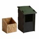 image 2 of Eco Robin Nest Box - Recycled LDPE Plastic/Wood - L17 x W17 x H26 cm Black | One Size