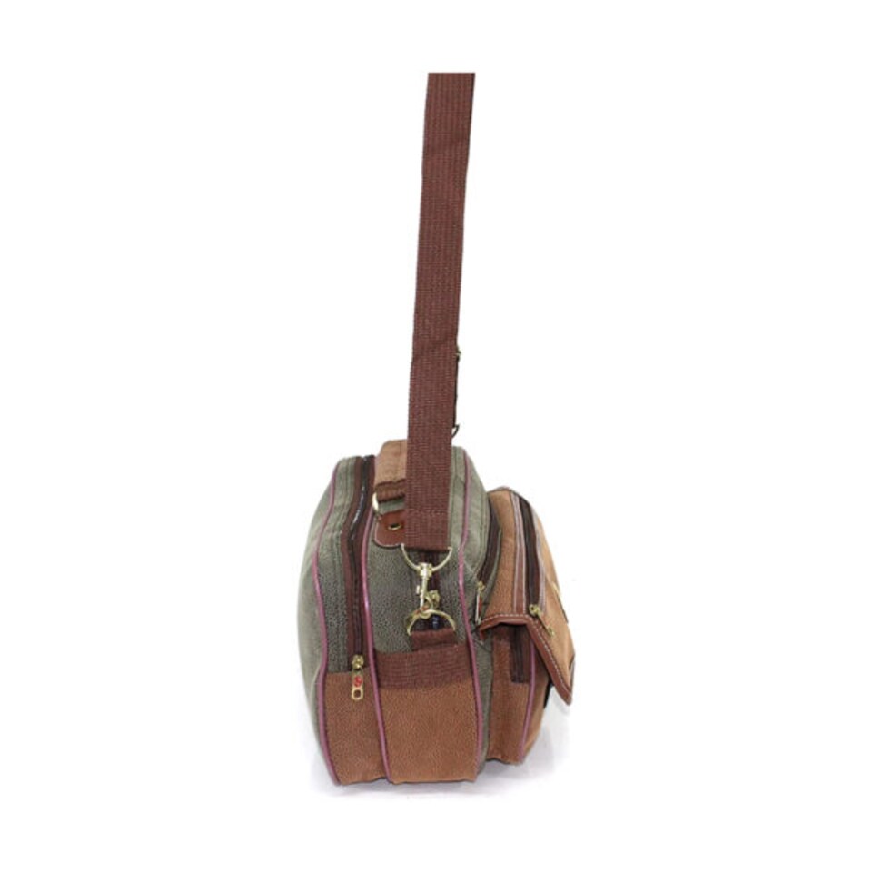 image 1 of Men Pu Leather 31x 23 x 20 Cabin Approved Messenger Travel Bag - 14L