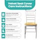 image 3 of Velvet Dining Chair Covers, Spandex High-Back Chair Slipcovers