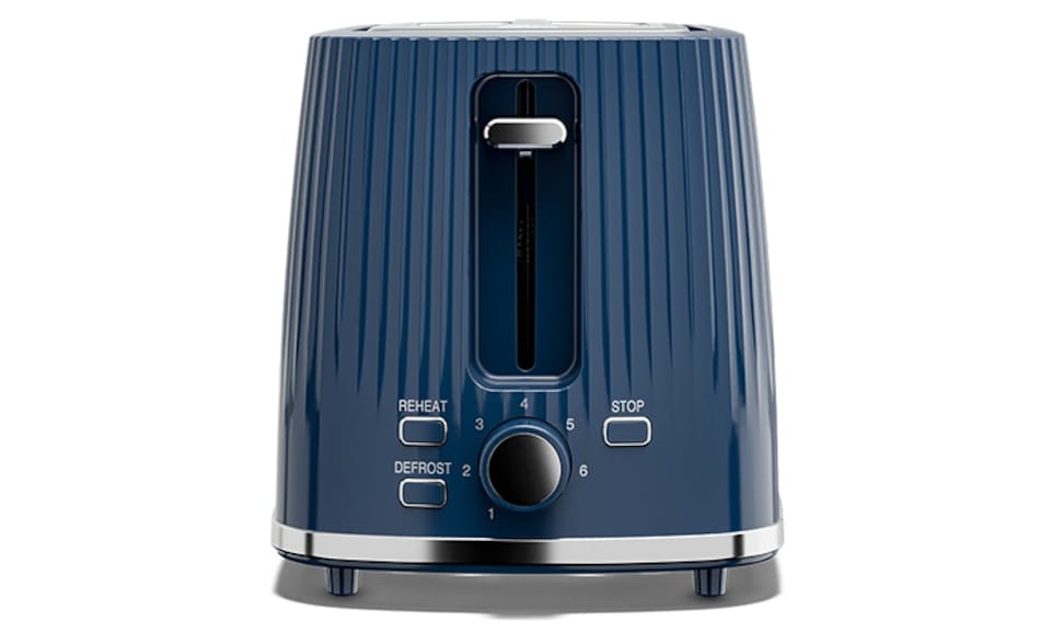 image 1 of Cello Textured Blue 2 slice Toaster | Blue | 2 Slice