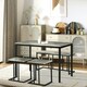 image 2 of HOMCOM Dining Table Set, Concrete Effect  Table and Chairs for 4 People, Grey