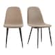 image 1 of VonHaus Cavell Cord Textured Set of 2 Dining Chairs